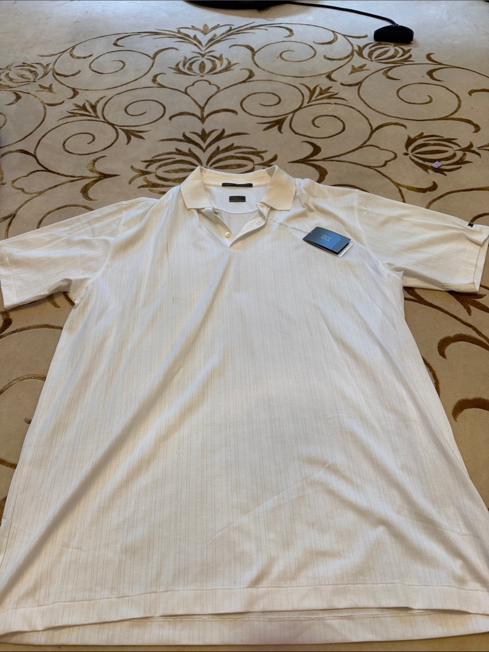 Men's White Short-Sleeve Polo Shirt - Classic Lightweight Knit